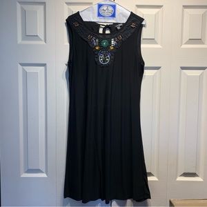 Voir Voir Embellished Dress Size 12 Jewels Tie neck
